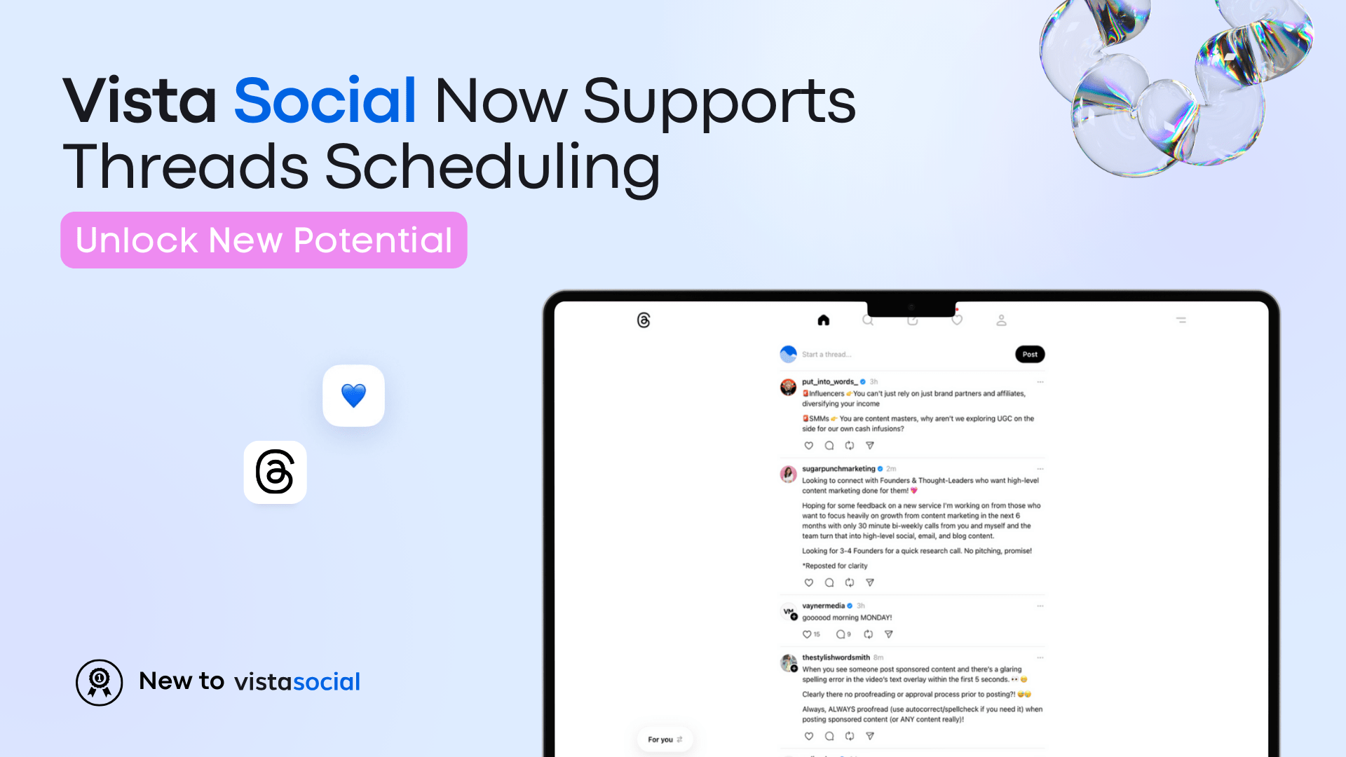 Unlock New Potential: Schedule Threads with Vista Social
