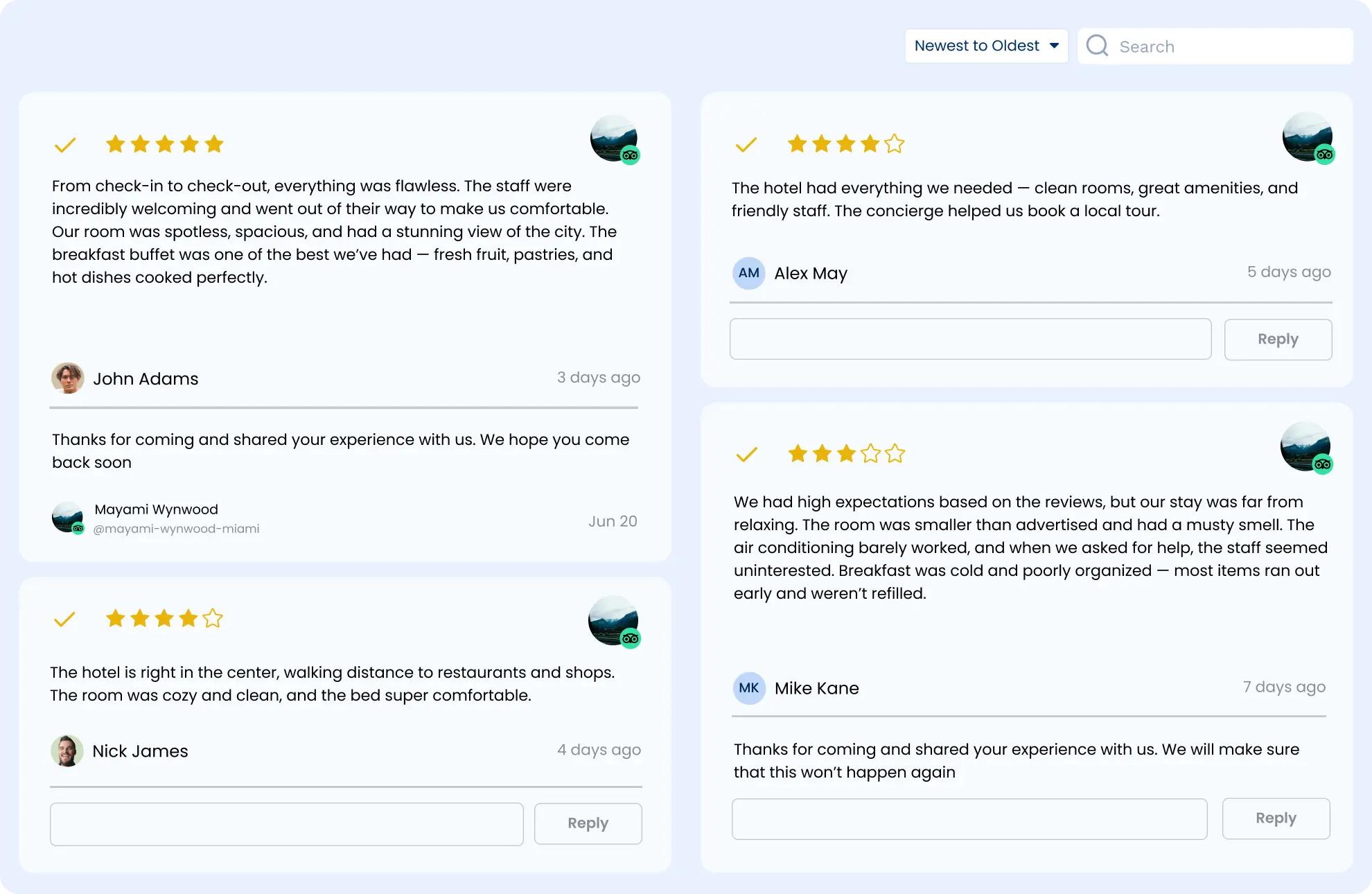 TripAdvisor management tools