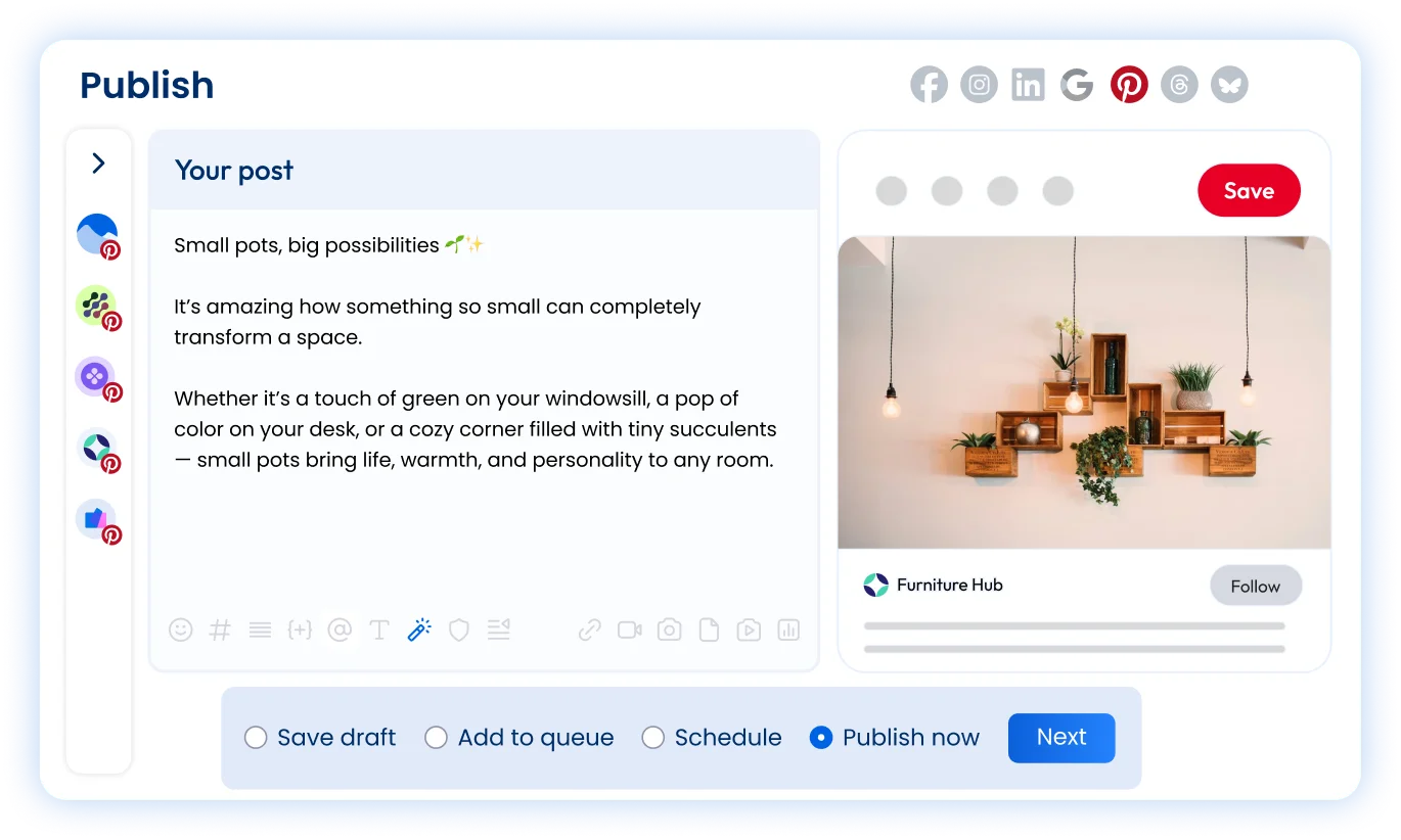 Everything you need for Pinterest management